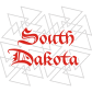 Interesting South Dakota Holofoil Rhinestone Iron On T-shirt Designs